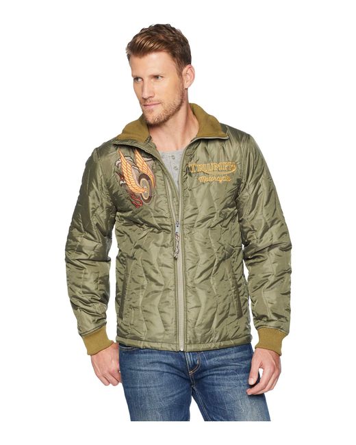Lucky Brand Embroidered Triumph Tiger Jacket (olive) Men's Coat in