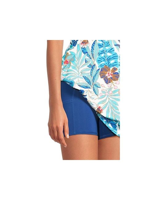 Lilly Pulitzer Blue Forehand Active Dress Upf Dress, Polyester/Spandex