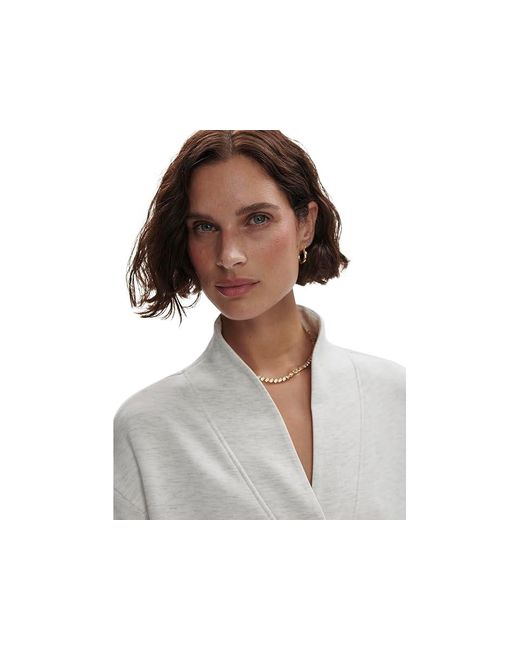 Varley Black Celeste Button Through Sweat Sweater, Polyester/Viscose