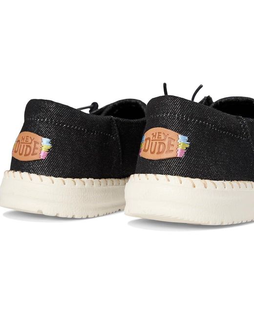 HeyDude Black Wendy Funk Crafted Tweed Shoes, Textile