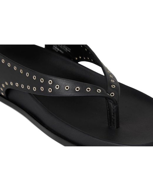 Madewell Black Millie Thong Lace Up Sandals