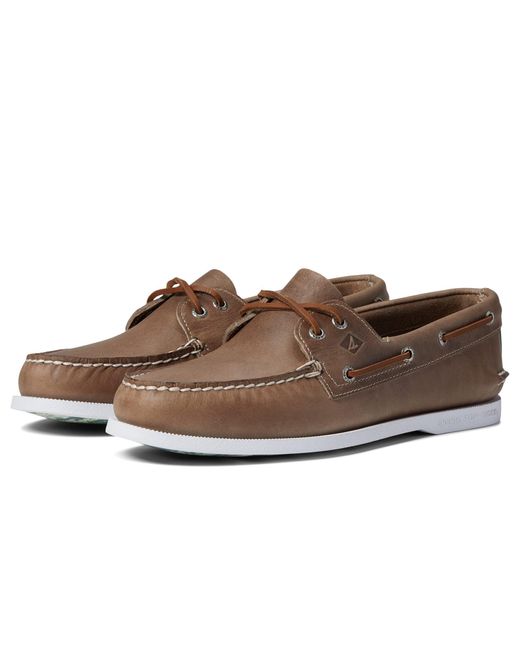 Sperry Top-Sider Leather A/o 2-eye Pullup in Taupe (Gray) for Men | Lyst