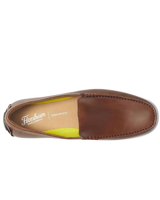 Florsheim Brown Motor Moc Toe Venetian Driver (Cognac) Shoes for men