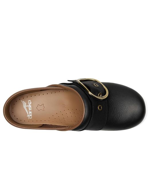 Dansko Black Pearson Flat Shoes, Leather