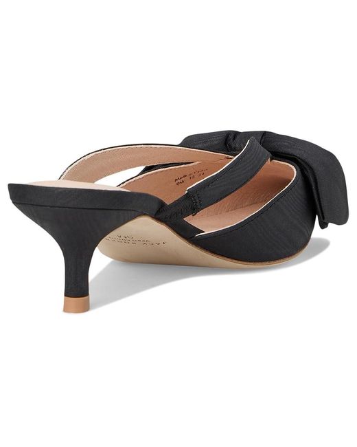 Jack Rogers Black Cynthia Bow Mule Sandals, Leather
