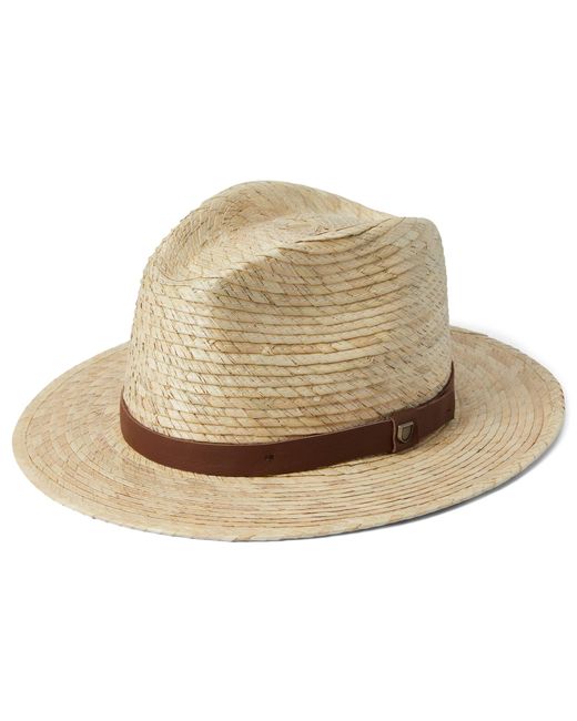 Brixton Messer Straw Fedora in Beige (Natural) | Lyst