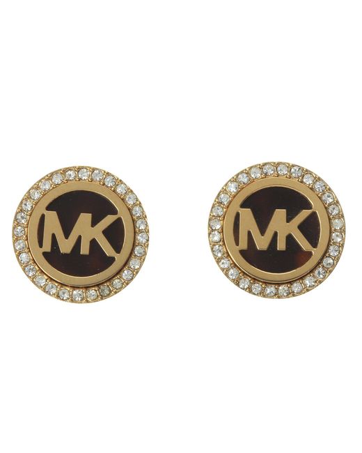 Michael Kors Mk Logo Stud Earrings 