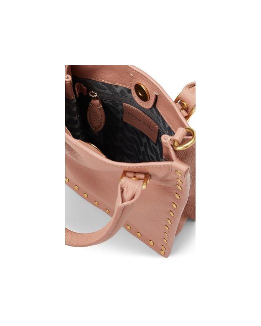 Rebecca Minkoff Pink Studded Mini Tote Cross Body Handbags, Leather