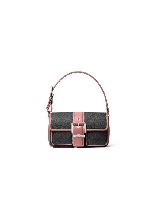 MICHAEL Michael Kors Black Colby Medium Shoulder Handbags, Leather/Polyester