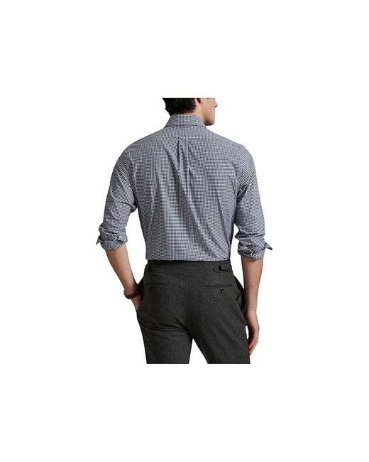 Polo Ralph Lauren Black Classic Fit Gingham Stretch Poplin Shirt Clothing, Cotton/Elastane for men