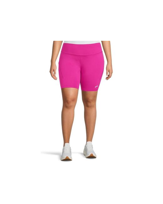 Brooks Pink Spark 8 Short Tights Clothing, Polyester/Spandex