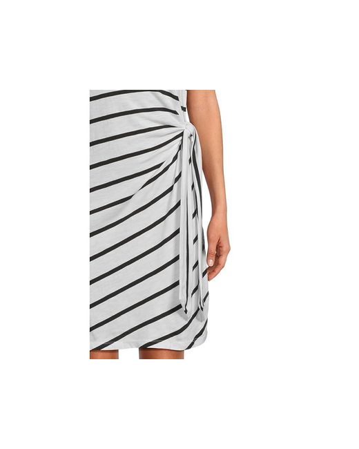 Sanctuary Black Side Tie T-Shirt Dress Dress/ Stripe 4 Sm (Us 4-6) Cotton/Rayon
