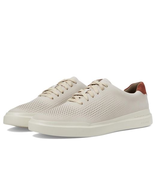 Cole Haan White Grandpro Rally Cap Toe Sneakers for men