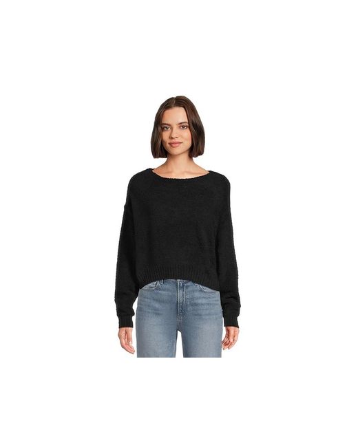 Ugg Black Novalie Slouchy Pullover Sweatshirt, Polyester