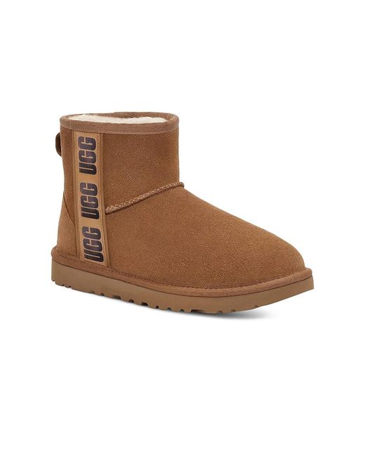 Ugg Brown Classic Mini Side Logo Shoes 1 7 B