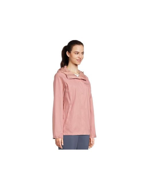 Columbia Pink Arcadia Iitm Jacket Coat, Mesh/Nylon/Polyester