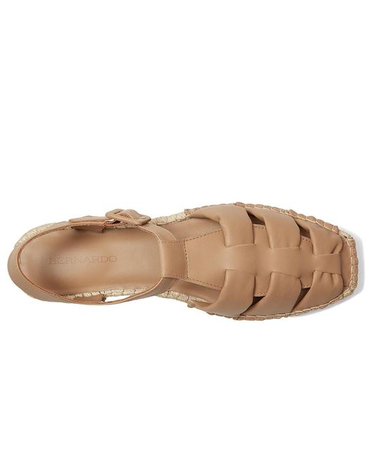 Bernardo Metallic Monri Wedge Shoes, Leather