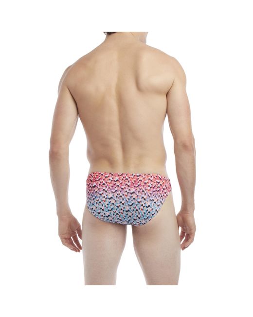 2xist Multicolor 2(x)ist Sliq Hip Brief (ombree Leopard) Underwear for men