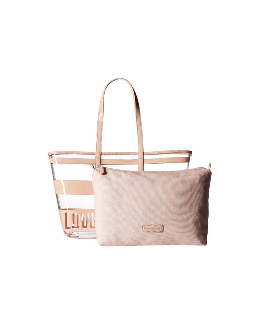 Moschino clear tote cheap