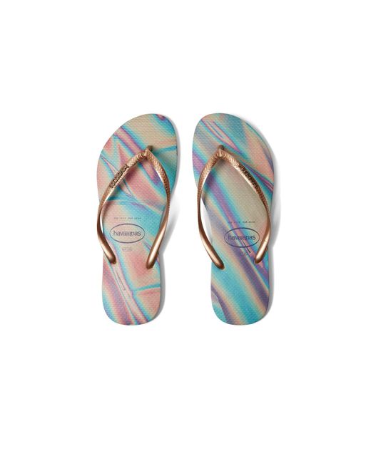 Havaianas Synthetic Slim Iridescent Flip-flops | Lyst