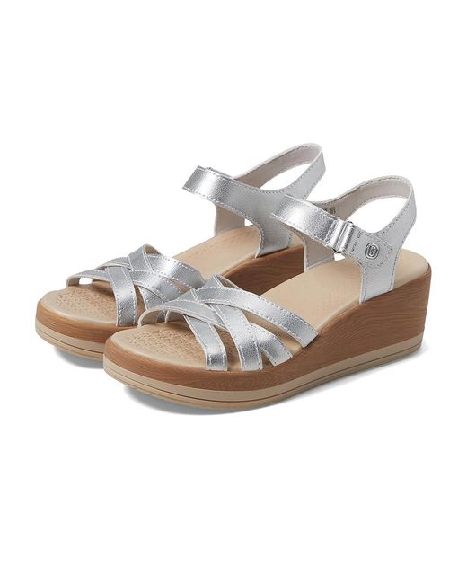 Bzees Metallic Rhythm Wedge Strappy Sandals () Sandals