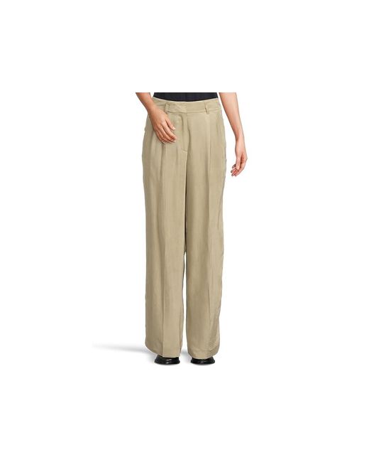 AllSaints Black Averie Ten Trouser Dress Pants Uk 8 (Us 4) Lyocell/Modal