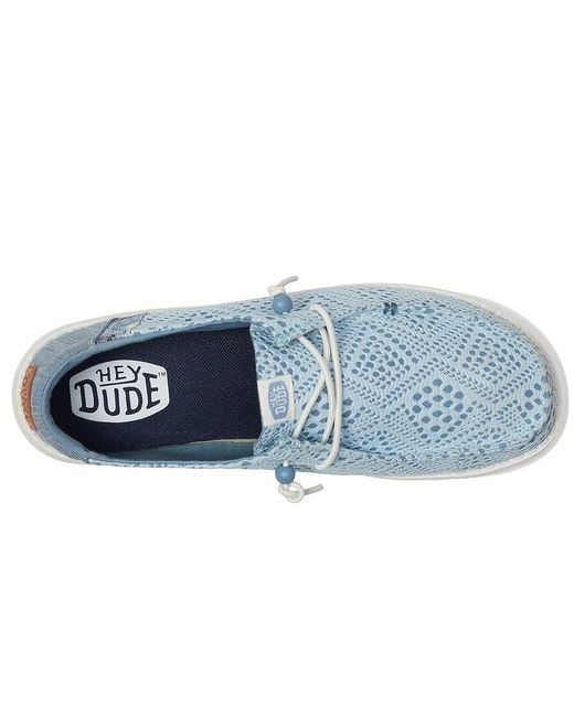 Hey Dude Wendy Crafted Boho | Scarpe Donna Blu, Taglia 9 US | Casual, Traspiranti Con Laccio Elastico
