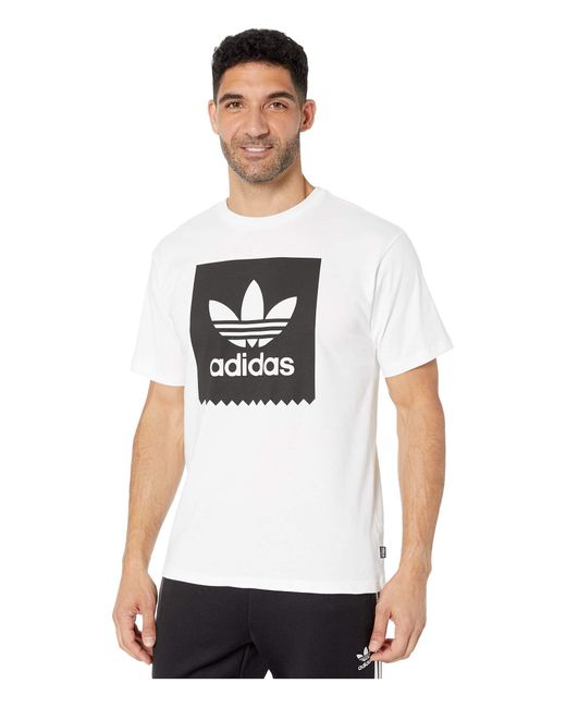 Adidas White Solid Tee for men