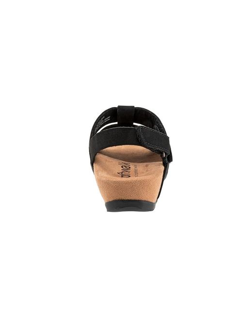 Softwalk® Black Burnaby ( Nubuck) Sandals