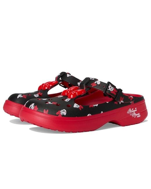 CROCSTM Red Minnie Mouse Mary Jane Multi Size 4 Uk / 5 Uk