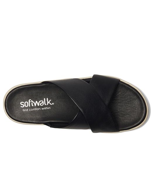 Softwalk® Black Jesi Sandals 9.5 N (A) Leather