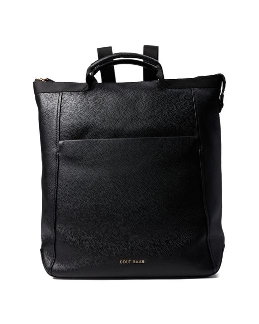 Cole Haan Grand Ambition Leather Convertible Backpack in Black | Lyst