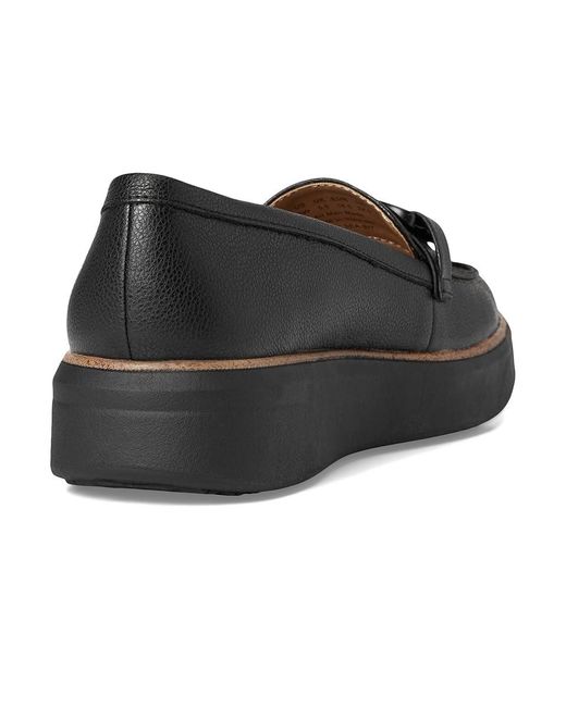 LifeStride Black Chelsea-Bit Loafer/Moc Shoes Flat Shoes/ 5.5 M (B) Faux Leather/Microfiber