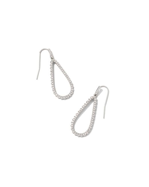 Kendra Scott Payton Small Open Frame Earrings In Silver Metallic Lyst