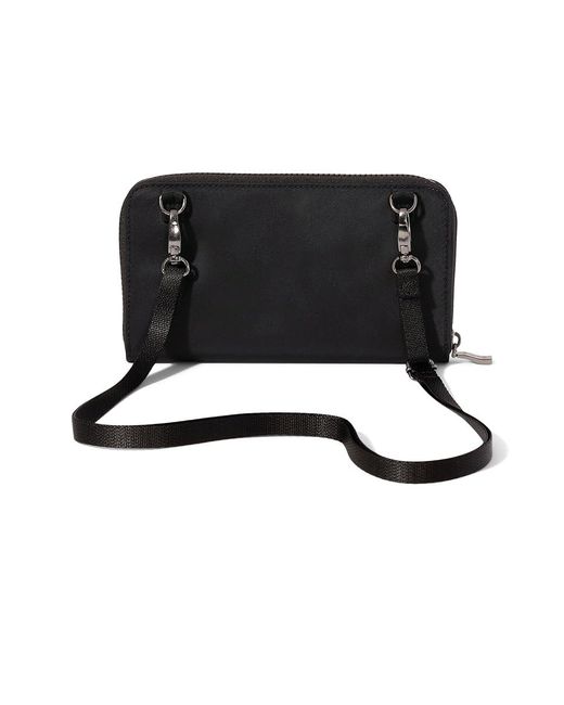 Baggallini Black Rfid Phone Wallet Crossbody Cross Body Handbags, Nylon