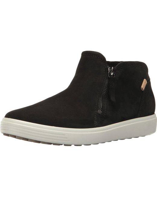 ecco soft 7 low cut zip bootie black