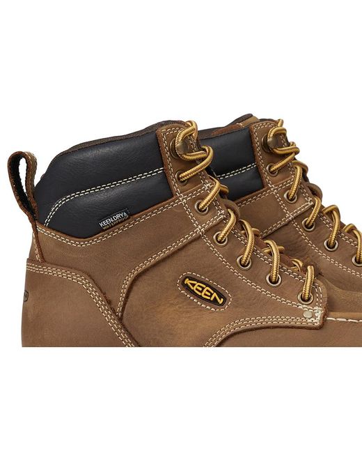 Keen Brown Cincinnati 6 Carbon Fiber Toe Waterproof (Belgian/Sandshell) Work Boots for men