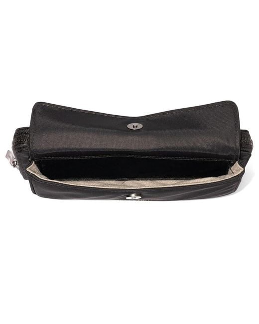 Baggallini Black Rfid Phone Wallet Crossbody Cross Body Handbags, Nylon