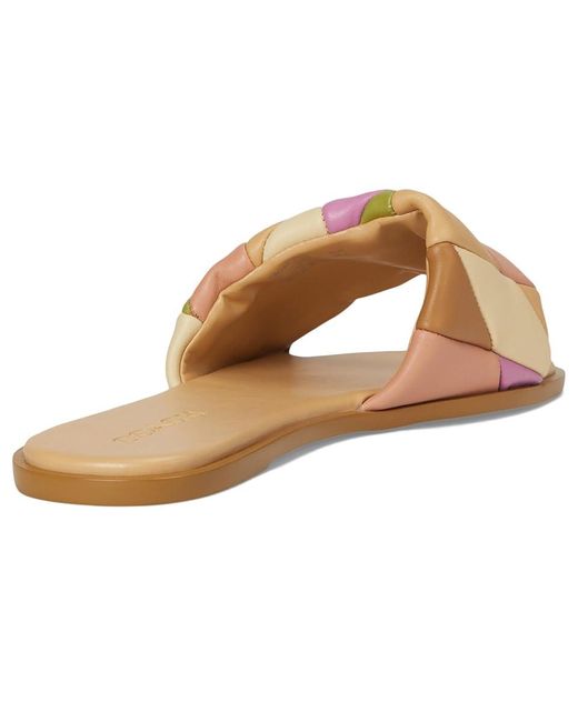 COACH Multicolor Holly Quilted Patchwork Leather Sandals Sandals Honey/Multi