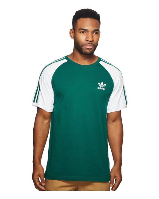 adidas originals california raglan t-shirt collegiate green adidas originals california raglan t-shirt collegiate green