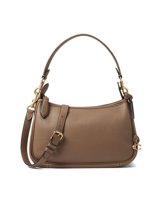 COACH Soft Pebble Leather Cary Crossbody in Brown Lyst