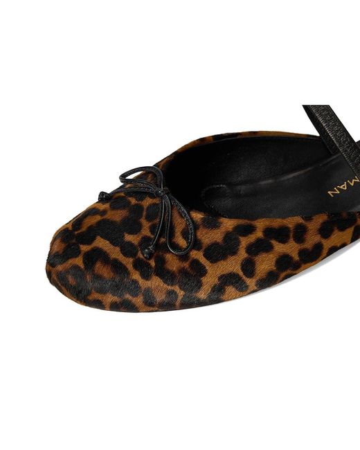 Stuart Weitzman Black Prima Bow Ballet Mule Shoes, Leather