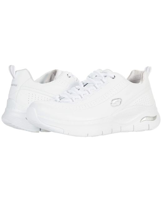 Skechers Leather Arch Fit - Citi Drive in White | Lyst