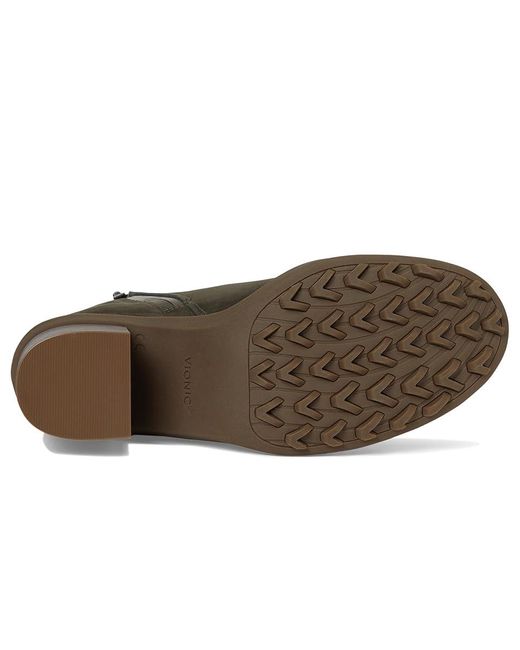 Vionic Black Truckee Booties (Dark Khaki/ Nubuck) Boots