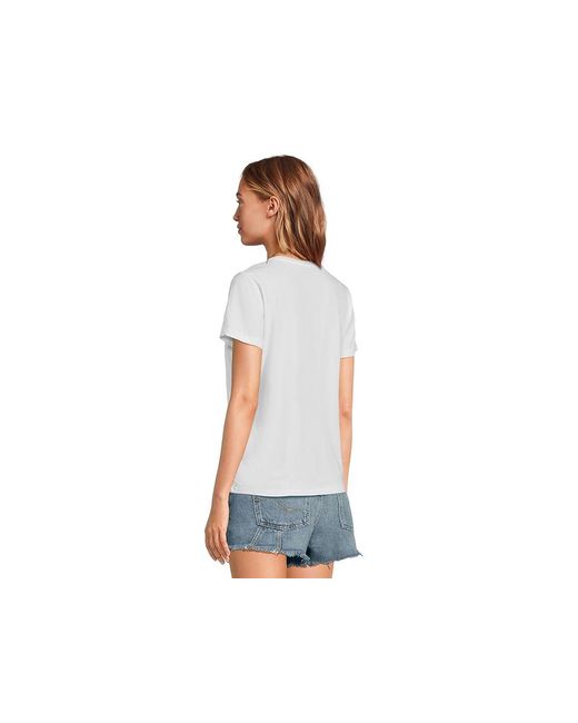 Madewell Black Northside V-Neck T-Shirts Clothing 2Xs 000) Cotton