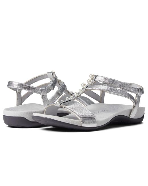 Vionic Leather Mikah in Silver (Metallic) - Lyst