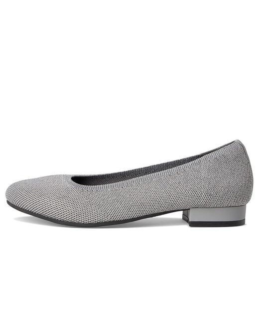 David Tate Gray Runway Flat Shoes 12 W (D) Nylon