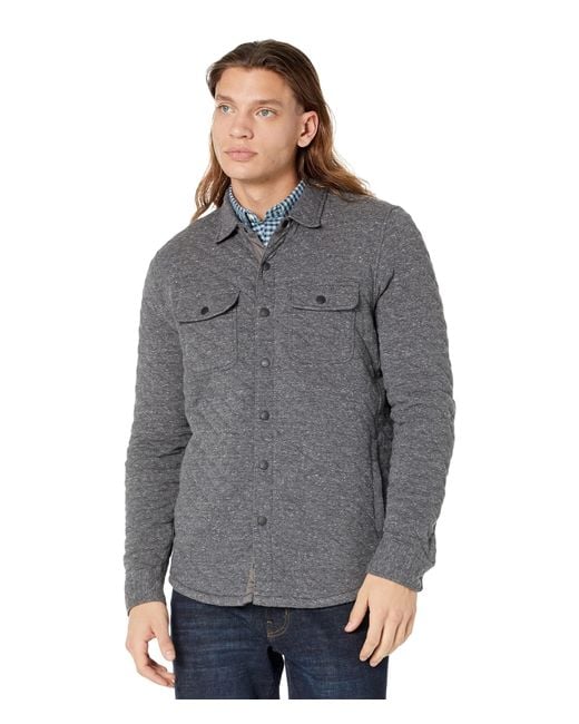 Faherty Epic Quilted Fleece Cpo in Gray for Men | Lyst
