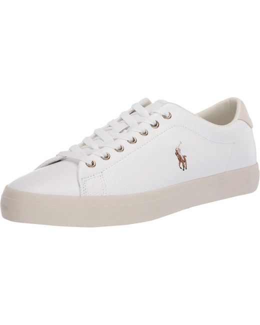 polo ralph lauren white longwood trainers