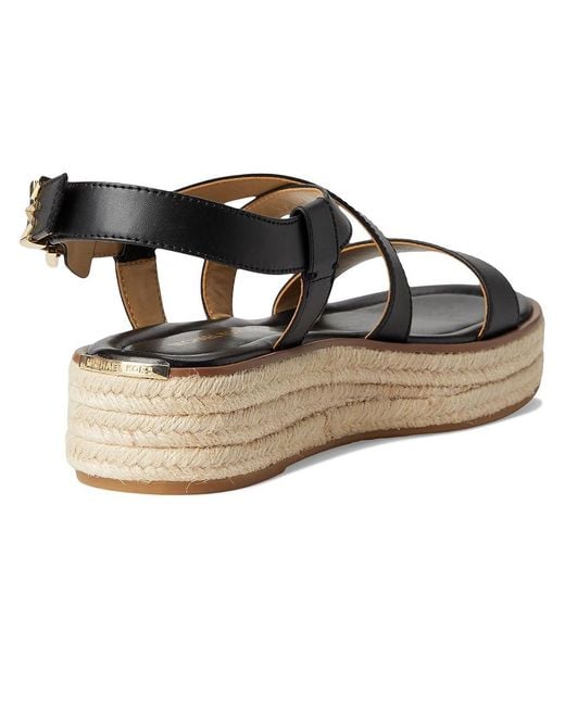 MICHAEL Michael Kors Black Lynn Espadrille Sandal Sandals, Synthetic